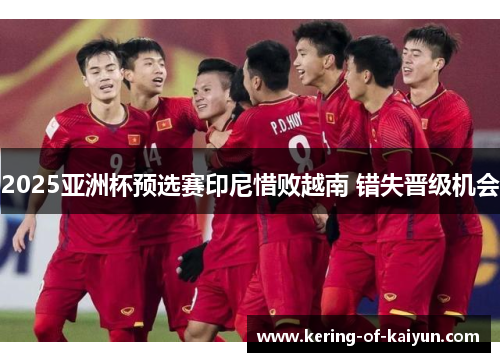 2025亚洲杯预选赛印尼惜败越南 错失晋级机会